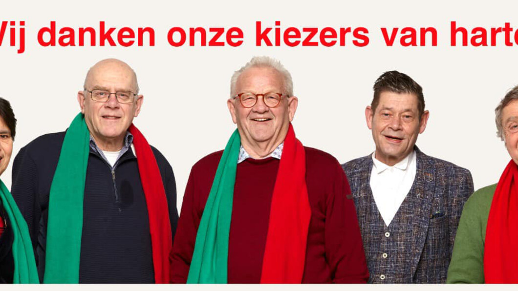 Kiezers bedankt!